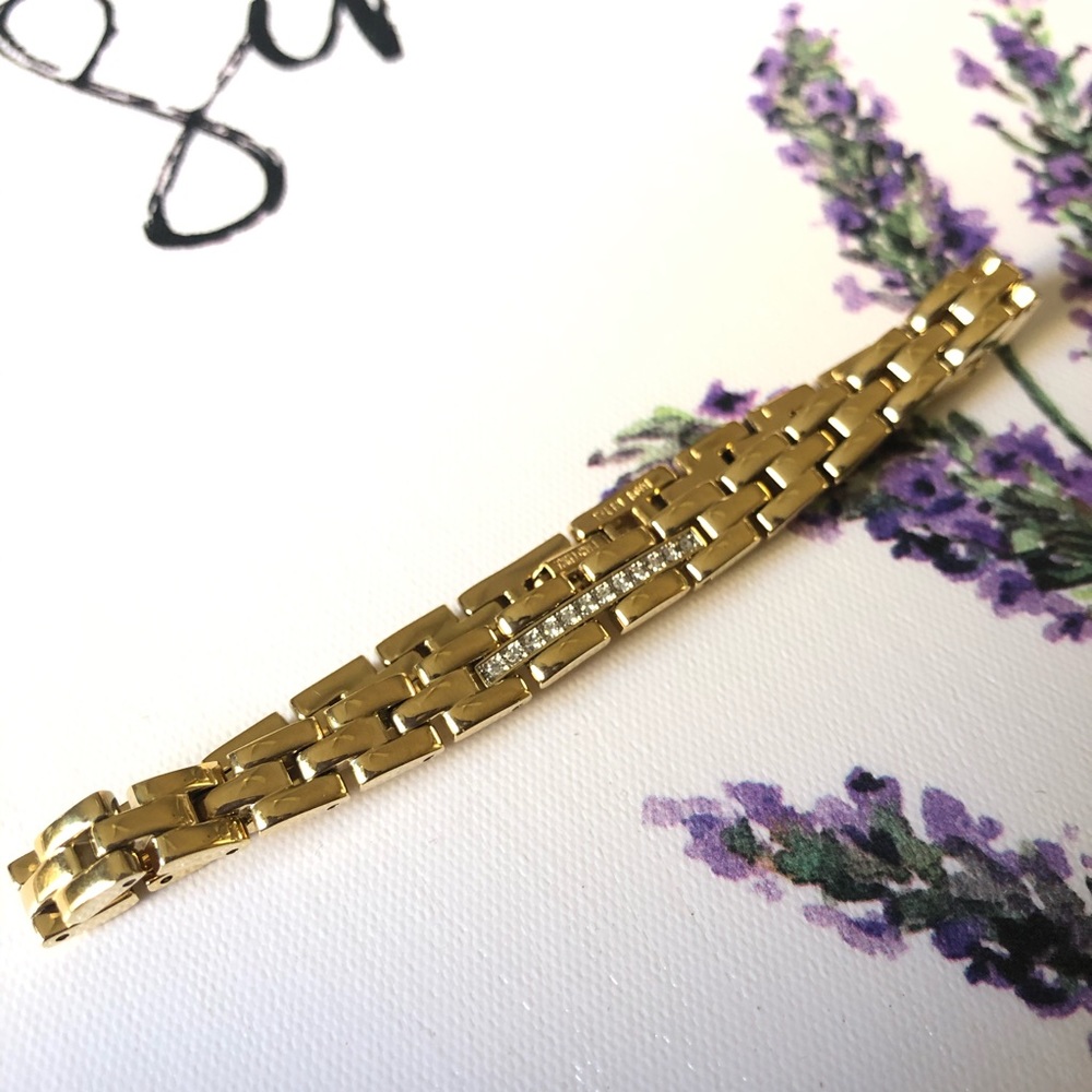 Ladies Citizen Gold Tone Bracelet-Crystals